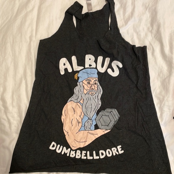 Next Level Apparel Tops - Womens workout tank, Harry Potter - Albus Dumbledore size medium